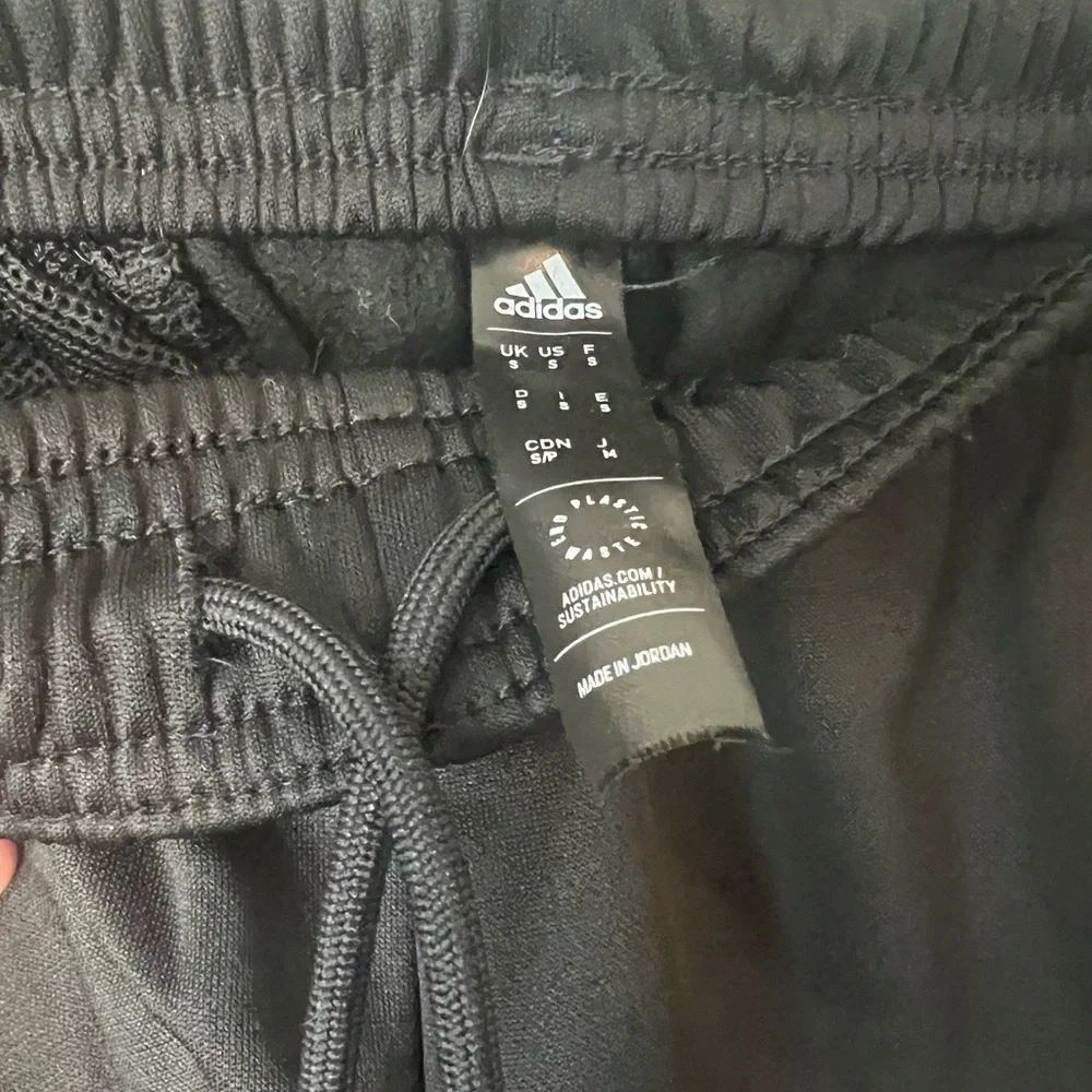 adidas Black  Performance Joggers with White Logo